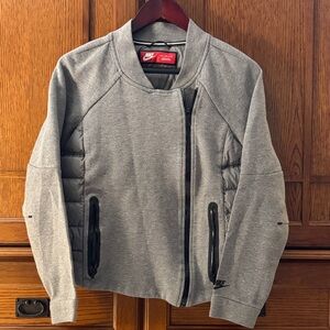 EUC Nike Tech Fleece Aeroloft Goose Down Filled Moto Puffer Jacket